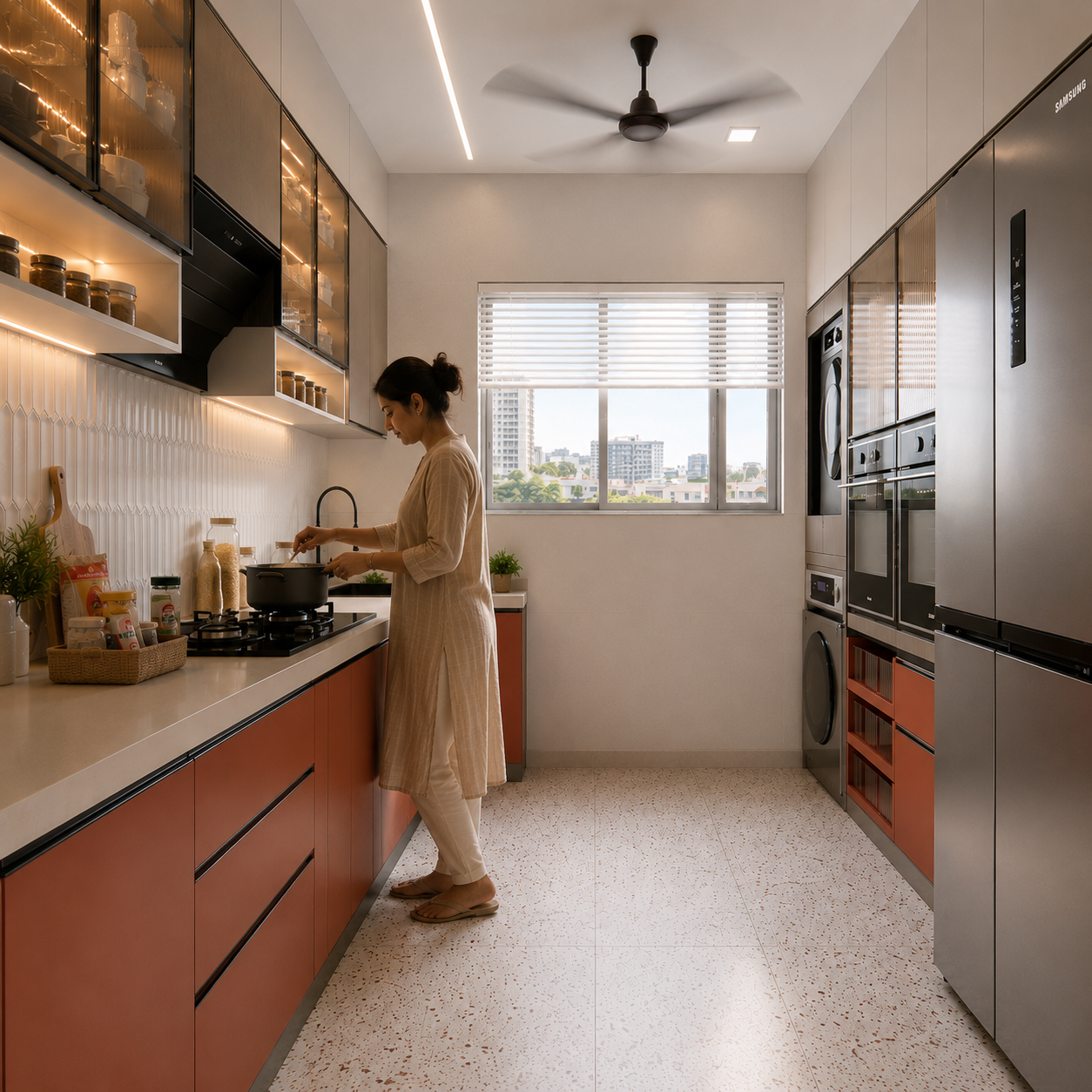 Classic Family Apartment – Kitchen, architectural 3D visualisation by Form Arc Visuals