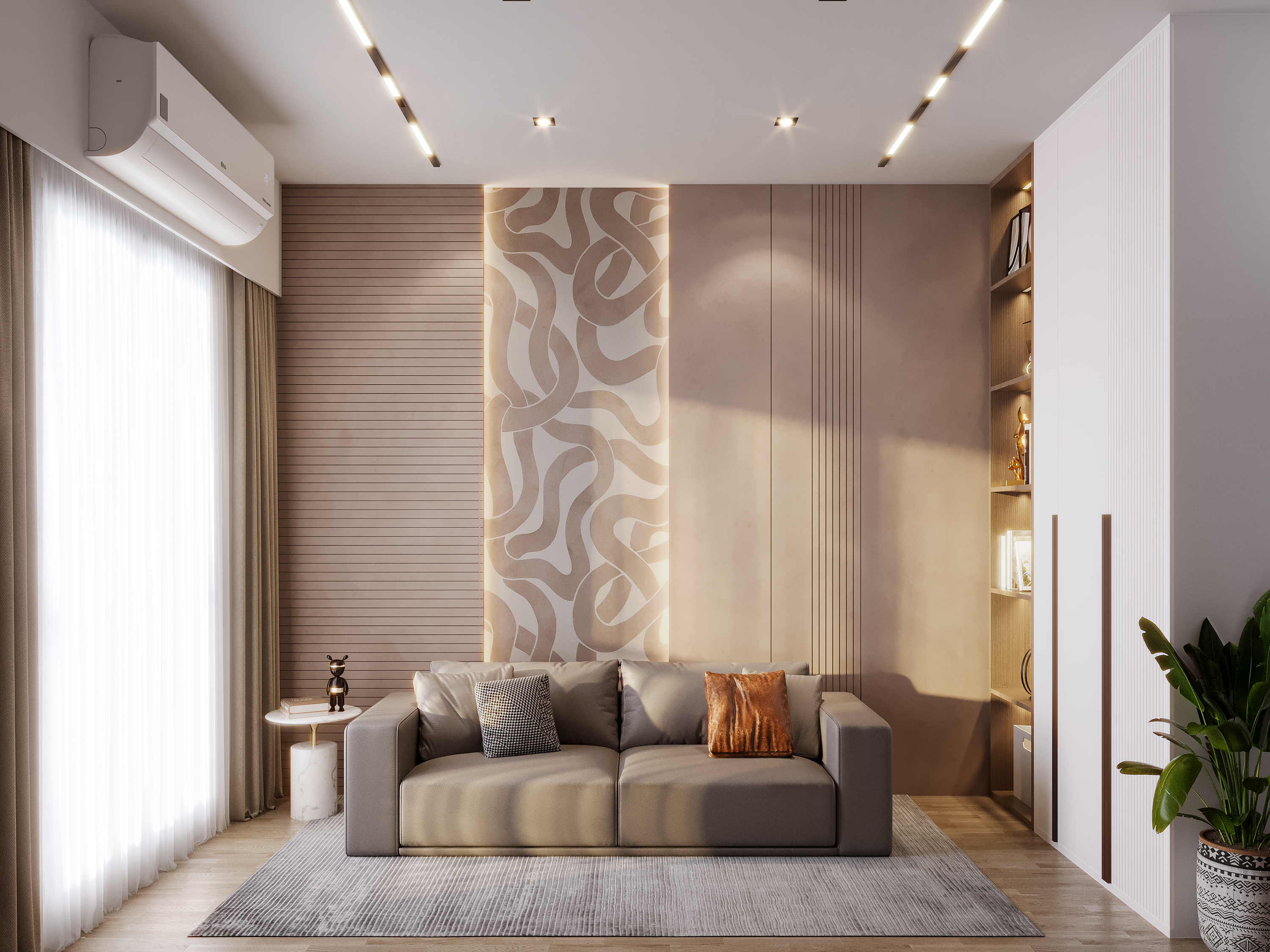 Contemporary Residence – Study Room - Lounge, architectural 3D visualisation by Form Arc Visuals