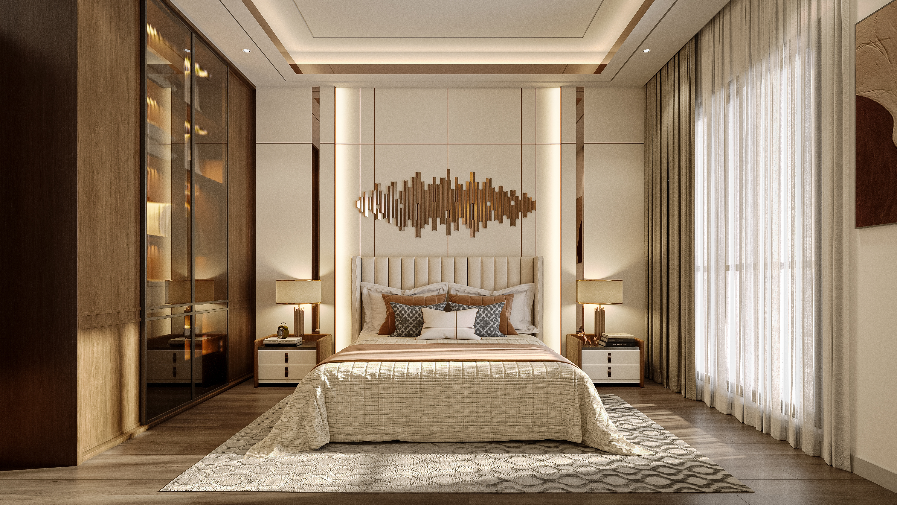 Master Suites Residence – Master Bedroom 1, architectural 3D visualisation by Form Arc Visuals