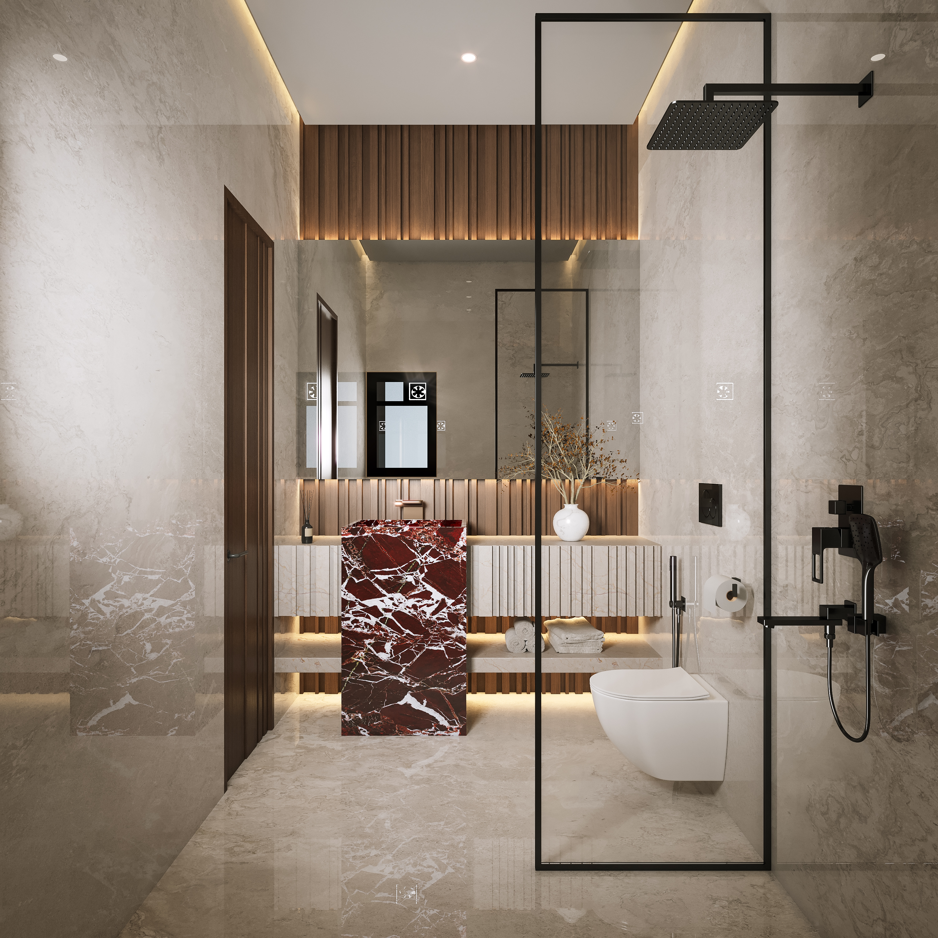 Master Suites Residence – Master Bathroom, architectural 3D visualisation by Form Arc Visuals