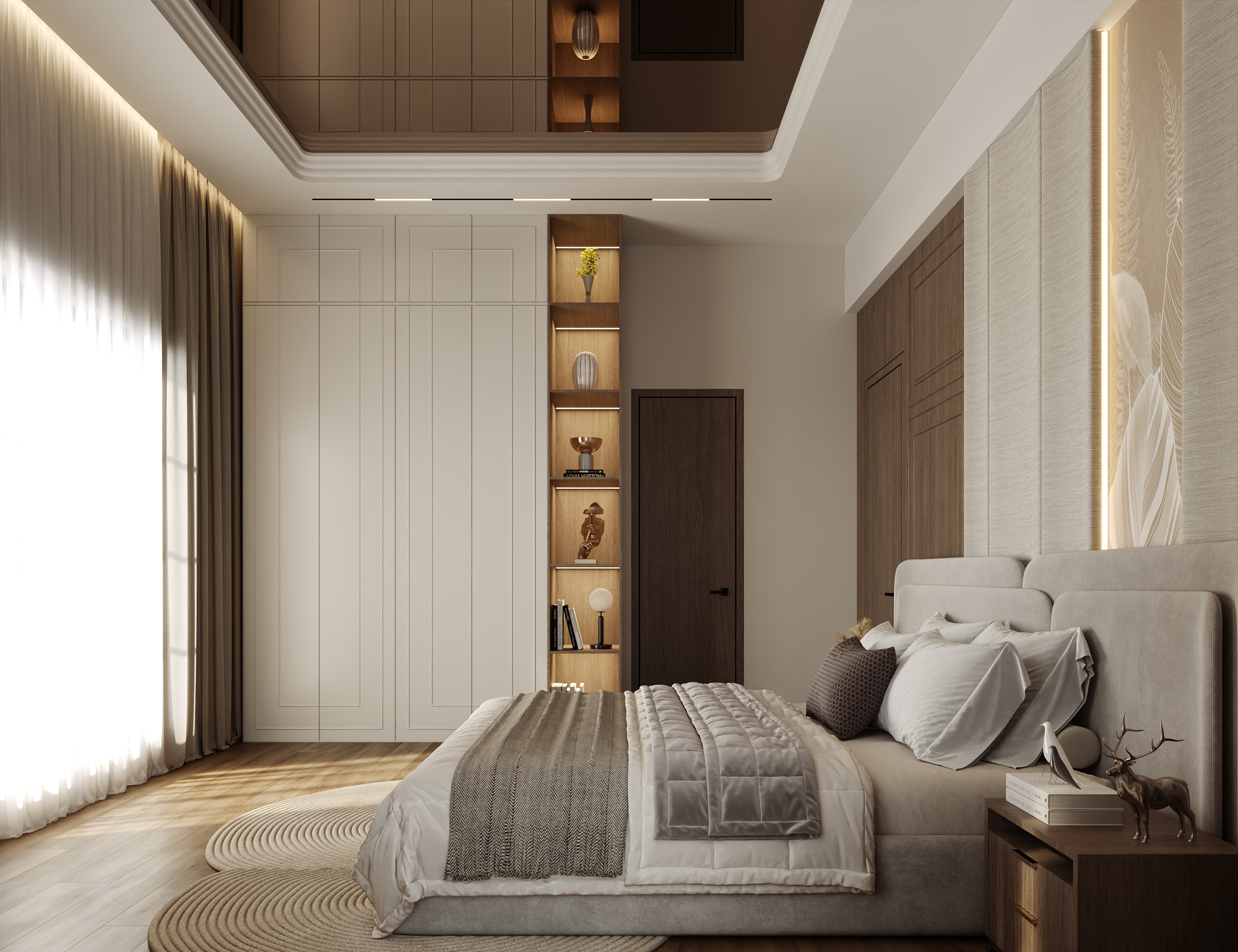 Residential Unit Types – Unit 1-2 - Bedroom 4 - Alt, architectural 3D visualisation by Form Arc Visuals